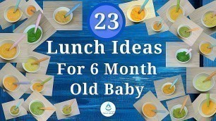 '23 Lunch Ideas For 6 Month Old Baby | Homemade Baby Food Ideas 6 Months'