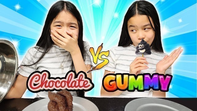 'GUMMY VS CHOCOLATE FOOD CHALLENGE!'