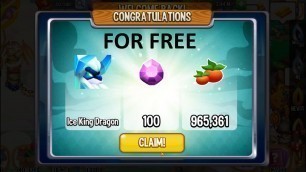 'How To Get 100 Gems, 1Mill Food, Ice King Dragon For Free Dragon City | Episode 36 Dragon City'