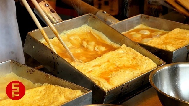 '계란말이 꼬치 - 일본 길거리음식 / Japan Street Food - Rolled Omelette Tamagoyaki'