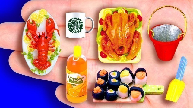 '11+ DIY MINIATURE FOODS AND CRAFTS FOR DOLLHOUSE BARBIE'