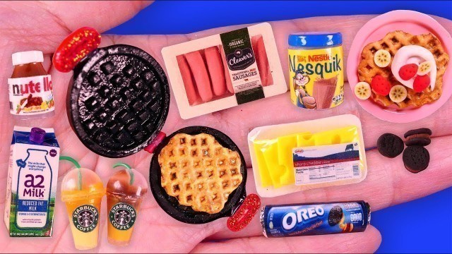 '20 Easy DIY Miniature Food and Drinks Barbie Idea~ Mini Waffle Maker and More'