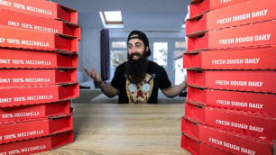 'ONE MAN VS EVERY DOMINO\'S PIZZA CHALLENGE | LAST VIDEO AT THE OLD HOUSE | BeardMeatsFood'