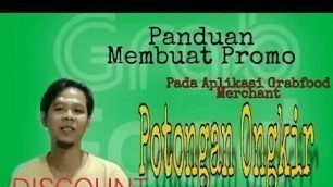 'Panduan Membuat Promo #Part2 Di #GrabMerchant Resto Pilihan || Promo Potongan Ongkos Kirim'