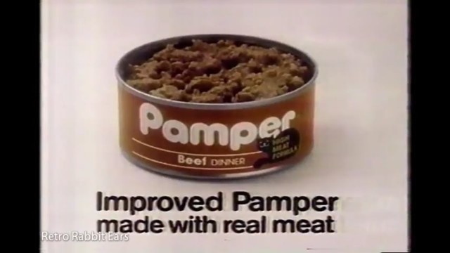 'Funny Pamper Cat Food Commercial 1984 Cat & Talking Basset Hound'