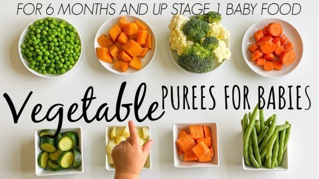 '8 VEGETABLE PUREE  for babies 6 months and up'