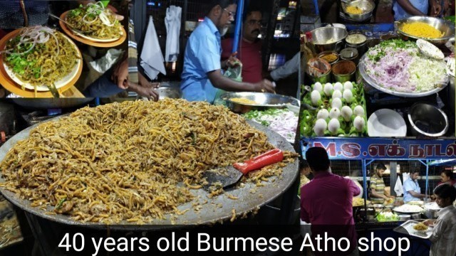 '40 Years Old Burmese MS Atho shop | Street Foods Trichy | Xplore with VJ |'