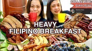 'HEAVY “FILIPINO BREAKFAST” MUKBANG | COLLAB w/@Sharlene Tierro  | PINOY MUKBANG'