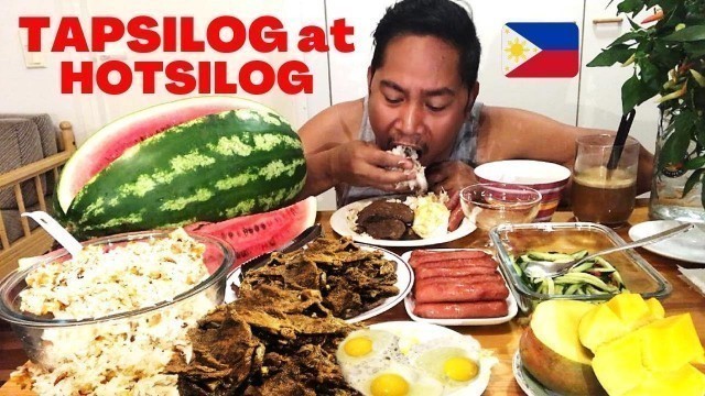 'TAPSILOG!! HOTSILOG!! PINOY ALMUSAL. Filipino Food. Mukbang. Filipino breakfast.'