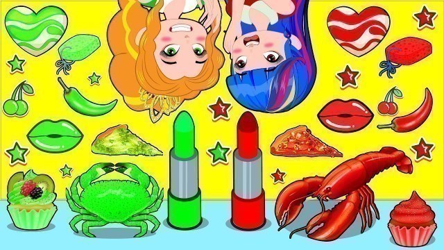 'One Color Food Challenge! Hot vs Cold Challenge - Cartoon Animation Collection By KCN'