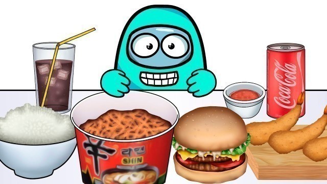 'Mukbang Among Us - Convenience Store Food (Animation)'