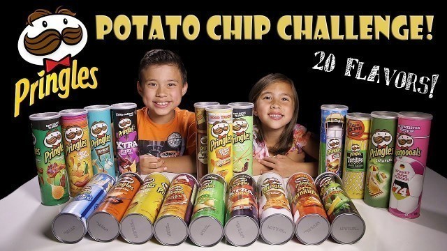 'PRINGLES CHALLENGE! 20 Flavors! Extreme Potato Chip Tasting Contest!'