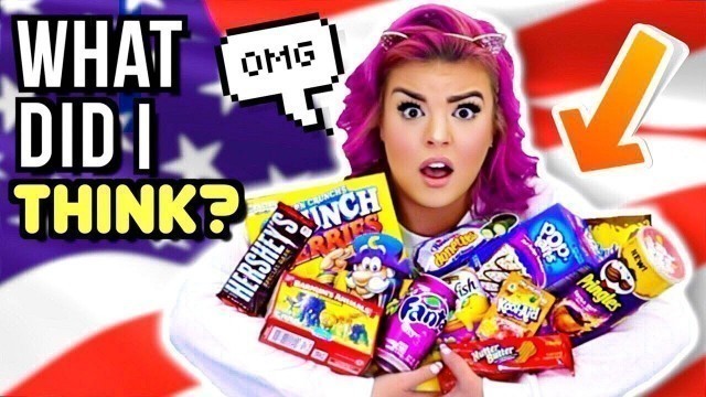 'AUSTRALIAN TRIES AMERICAN CANDY! Trying American Food Snacks Cereal!'