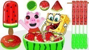 'Watermelon Food Challenge Gummy Jelly Desserts