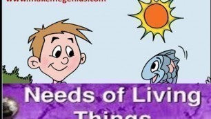 'Needs of Living Things Animation Kindergarten Prescoolers Kids'