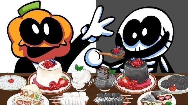 'FRIDAY NIGHT FUNKIN\' BLACK Food vs WHITE Food - FNF ANIMATION MUKBANG'