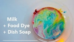 'How to make cool designs! (Milk, Soap and food coloring)'