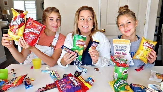 'TRYING AUSTRALIAN CANDY FOR THE FIRST TIME!'