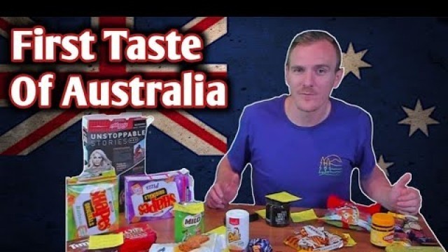 'Trying Snacks From Australia For The First Time - American Reacts To Australian Fan Package!'