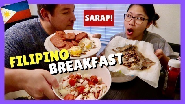 'MY AMERICAN HUSBAND LOVES FILIPINO BREAKFAST! | SUPER PINOY ALMUSAL'