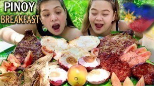 'FILIPINO BREAKFAST MUKBANG | PINOY ALMUSAL MUKBANG| BACKYARD|  Filipino Food Mukbang Philippines'