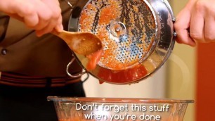 'How to make tomato sauce with a Food Mill'