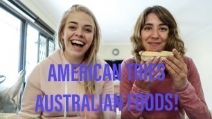 'AMERICAN TRIES AUSTRALIAN FOODS!!'