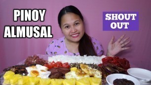 'FILIPINO BREAKFAST MUKBANG | PINOY ALMUSAL MUKBANG | SHOUT OUT | MUKBANG FILIPINO FOOD'