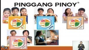 'Pinggang Pinoy \"Healthy food plate for Filipino adults\" - DOST-FNRI'