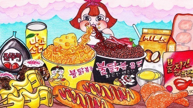 'CONVENIENCE STORE FOOD Mukbang Animation - Stop Motion Paper'