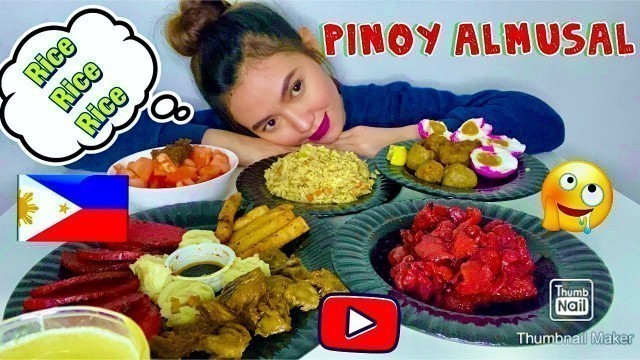 'Filipino Breakfast Mukbang || Tocino | Longganisa |  | Salted Egg | Siomai | Pinoy Kamayan Style'