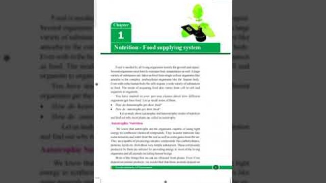 'Biology 1 lesson Nutrition - Food supplying system. Very interesting'