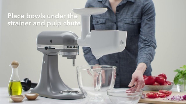 'How to use the KitchenAid Food Grinder with Fruit & Vegetable Strainer'