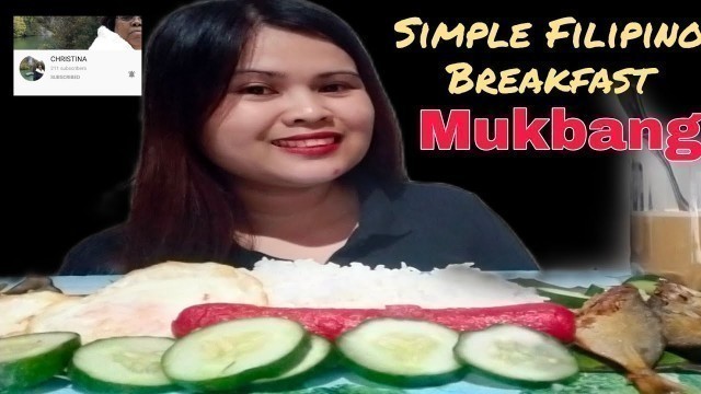 'Simple Filipino Breakfast Mukbang //Pinoy Mukbang  Collab with @CHRISTINA'