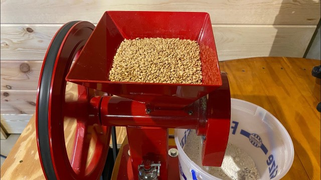 'Another Homestead Chore...Grinding Wheat Berries into Flour!  Using our Food Mill.'