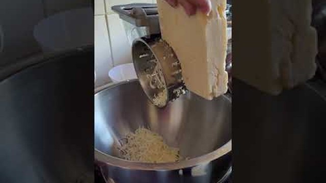 'Grating Cheese  Using Saladmaster Food processor'