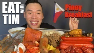 'Ultimate Pinoy Breakfast | Filipino Breakfast Mukbang ( Eat with Tim Ep. 7 ) Mukbang eating show'