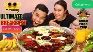 'ULTIMATE PINOY BREAKFAST IN LARGE BILAO | Collab with @BIOCO food trip  | Shoutout Time'