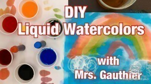 'DIY: Mix your own Liquid Watercolor Paint using Food Coloring'