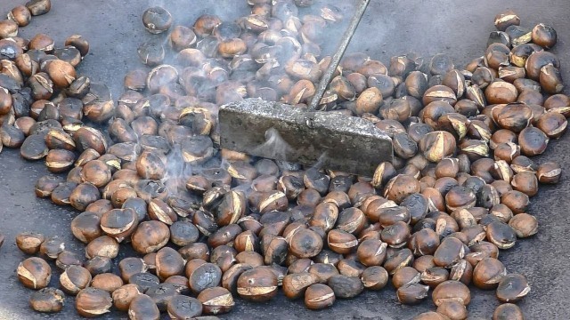 'Roasting Chestnuts. Slovenia and Italy Street Food'