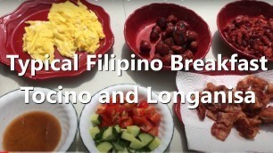 'Typical Filipino Breakfast | Tocino and Longanisa | Eating Outside | Pinoy Family in Canada'