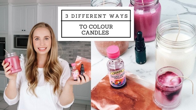 '3 different easy ways to colour candles'