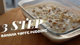 '3 STEP Banana Toffee Pudding ! NO Gelatin NO Condensed Milk | #HappyCookingToYou #FoodInsider #viral'