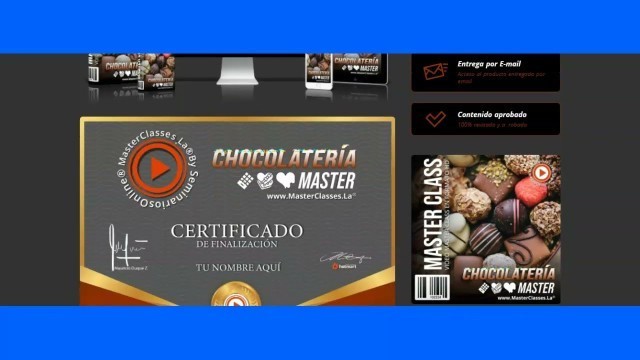 '✅Curso CHOCOLATERIA ☕Master Función chocolate food insider information'