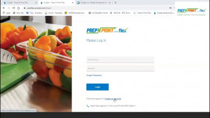 'Prep-n-print with flex New Account & Food Item List Setup'