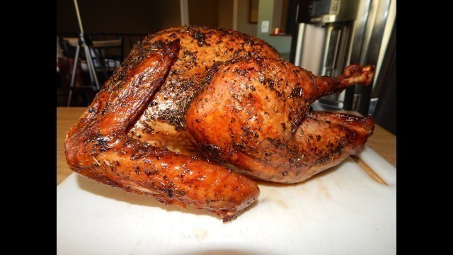 'Cooking a Turkey on your Outdoor Grill - Smoked Turkey - Weber Kettle Grill'