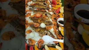 'Boodle fight Filipino food military inspired style of eating #short'