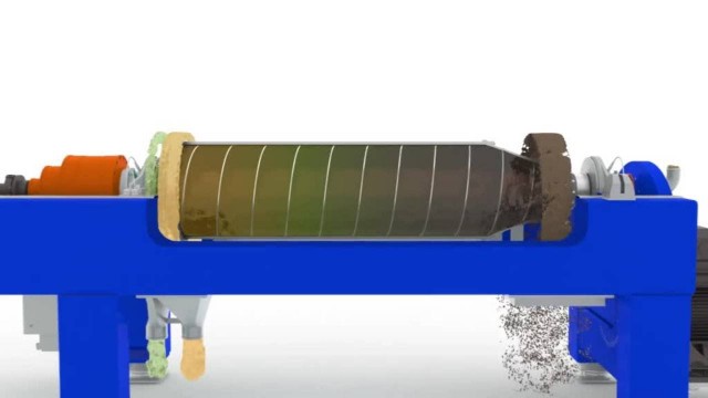 'Animation | Alfa Laval 3-phase decanter centrifuge for food processing'