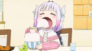 'This Cute Dragon Eats Everything Kanna Cute Moments Thicc Anime'