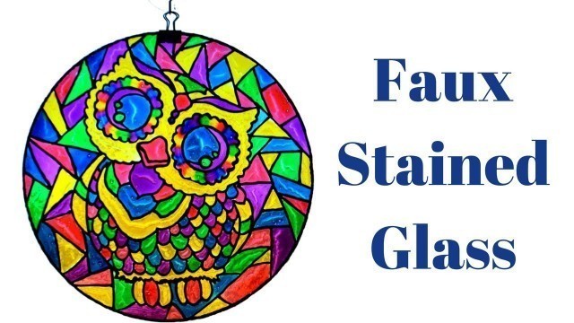 'Faux Stained Glass DIY Using Food Coloring And Mod Podge'